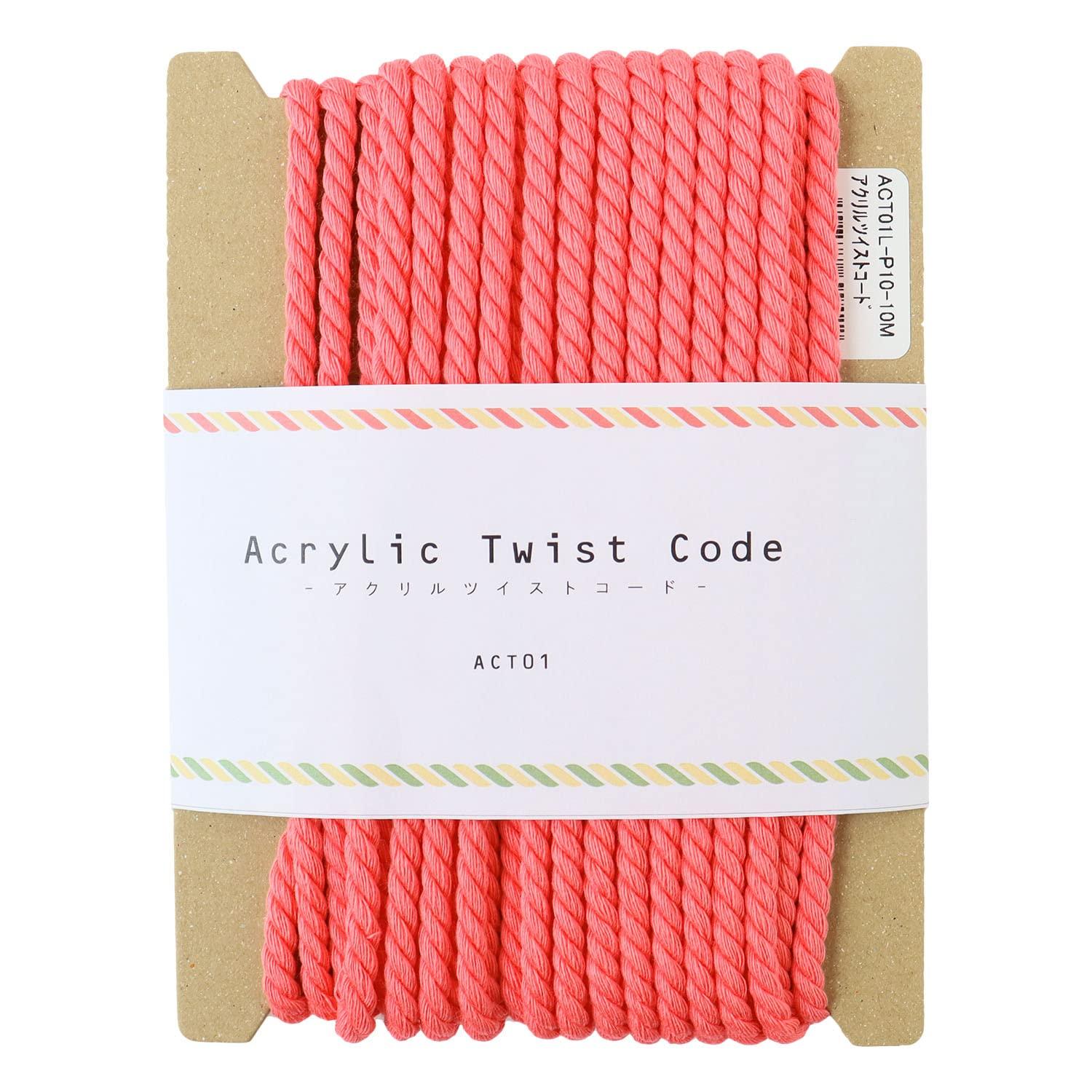 Nippon Chuko NBK Acrylic Twisted Cord φ5.5mm 10m Pink ACT01L-P10-10M
