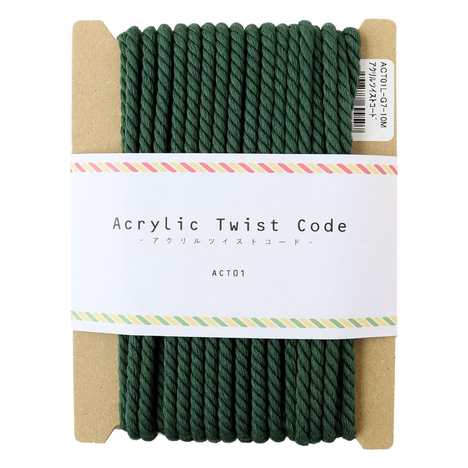 Nippon Chuko NBK Acrylic Twisted Cord φ5.5mm 10m Dark Green ACT01L-G7-10M