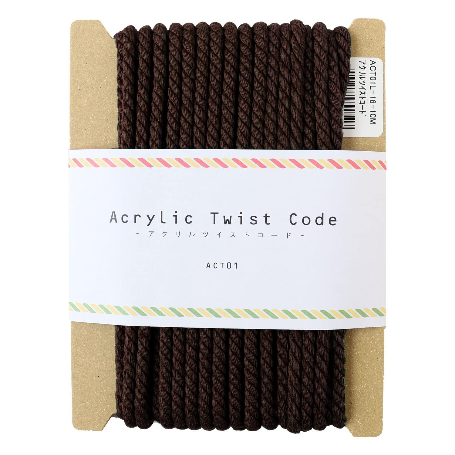 Nippon Chuko NBK Acrylic Twisted Cord φ5.5mm 10m Dark Brown ACT01L-16-10M