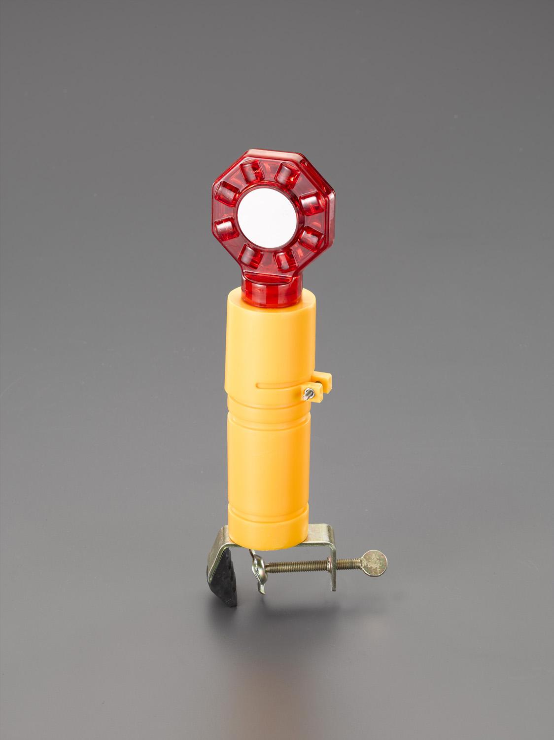 ESCO (2 x D-size batteries) LED On-Site Flashing Light (Clamp-On/Red) EA983FS-95