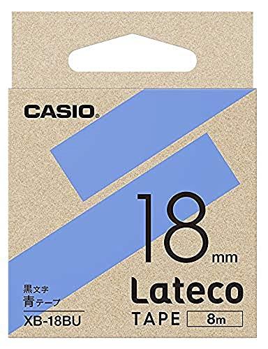 Casio LabelWriter Latico Refill Tape Blue with Black Text 18mm XB-18BU