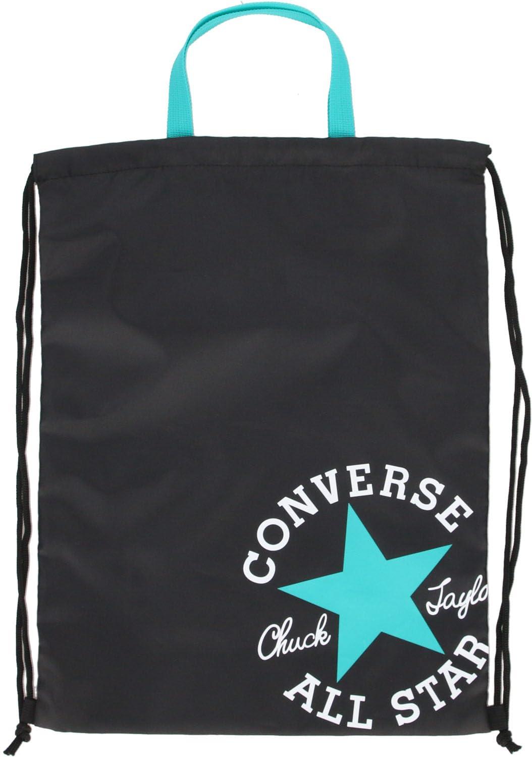 [Converse] Laundry Bag Drawstring Pouch M C2255093 Black × Emerald