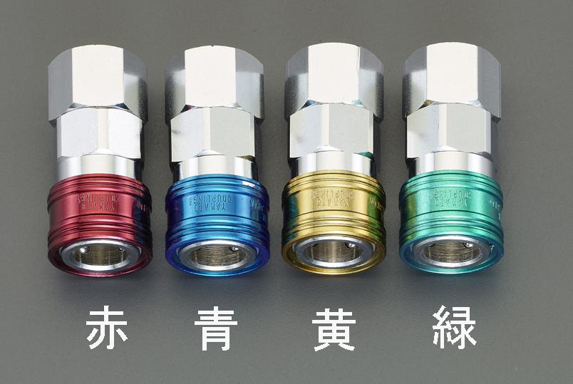 Rc1/4 Female Thread Coupling (for Air Hose / Blue)