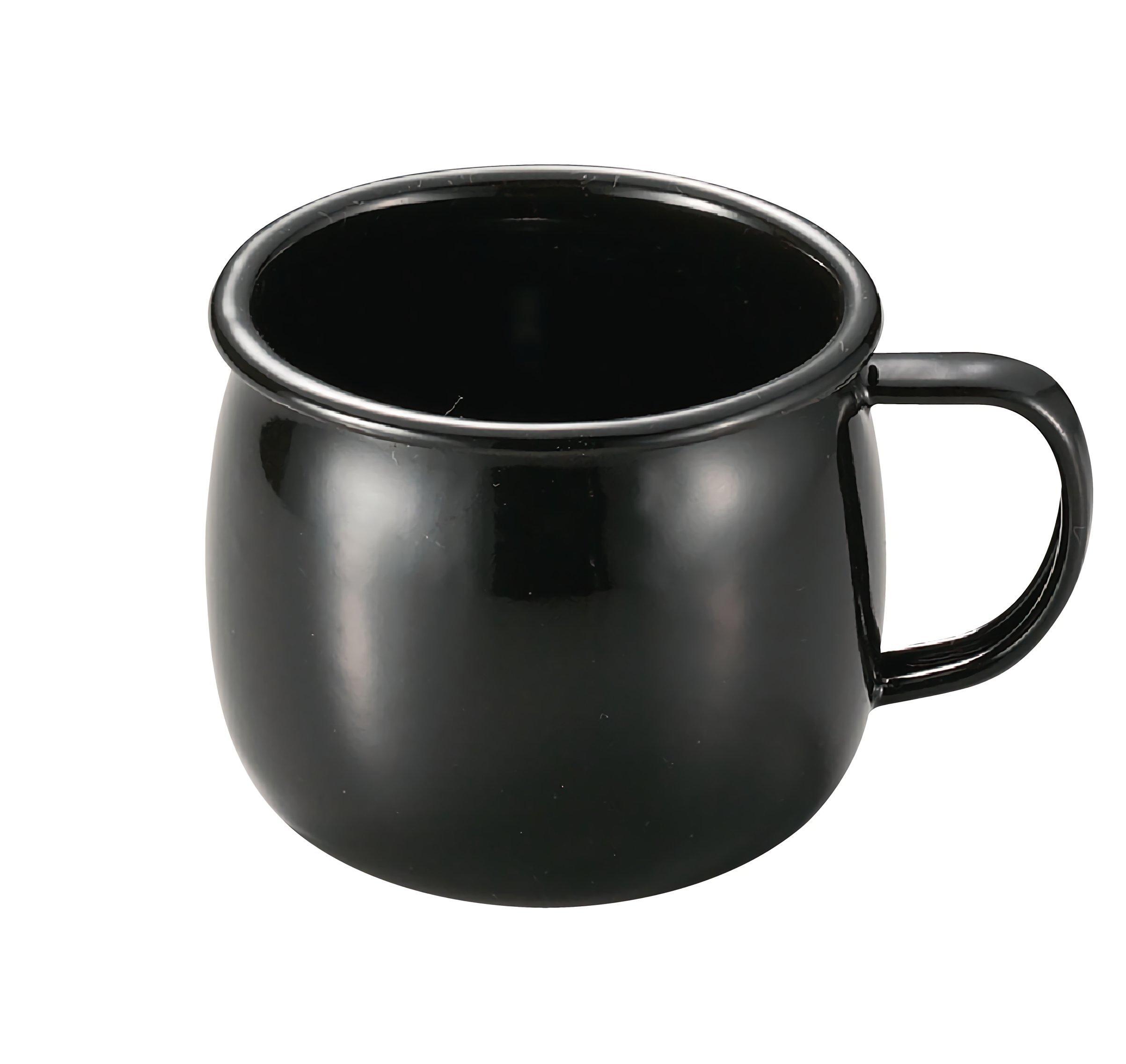 CAPTAIN STAG BBQ Cup Enamel Mug 400ml Black CS Black Label UH-519
