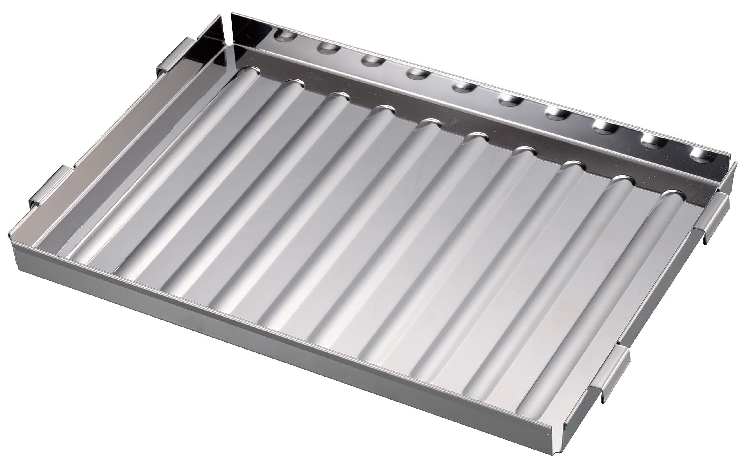 CAPTAIN STAG Barbecue Grill & Fire Pit 2-in-1 Folding Stove Smart Grill B5 Size Charcoal Tray UG-2039 Silver Product Size: (Approx.) 260 × 175 × Height 20 mm