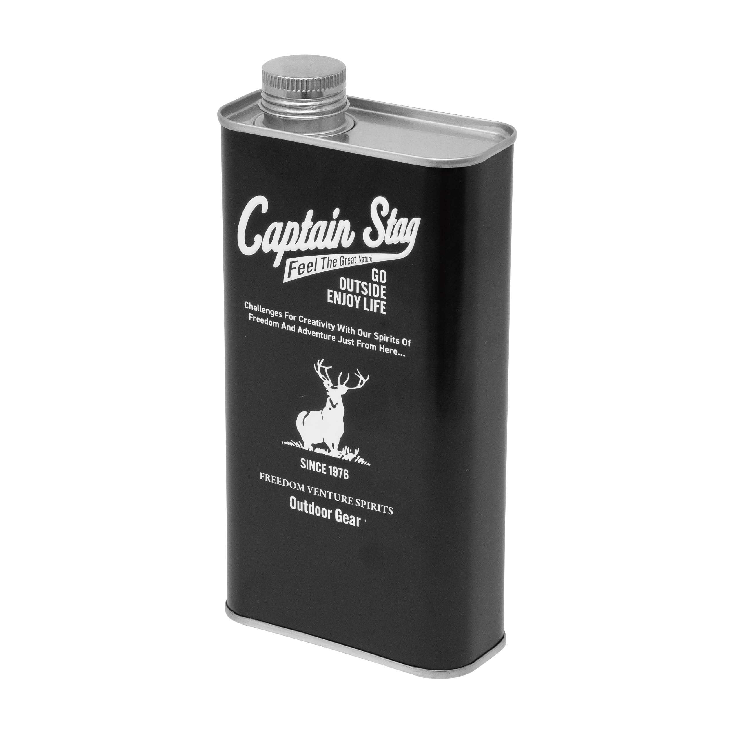 CAPTAIN STAG Outdoor Fuel Container for Paraffin Oil Tin Can 700 Black UM-1639