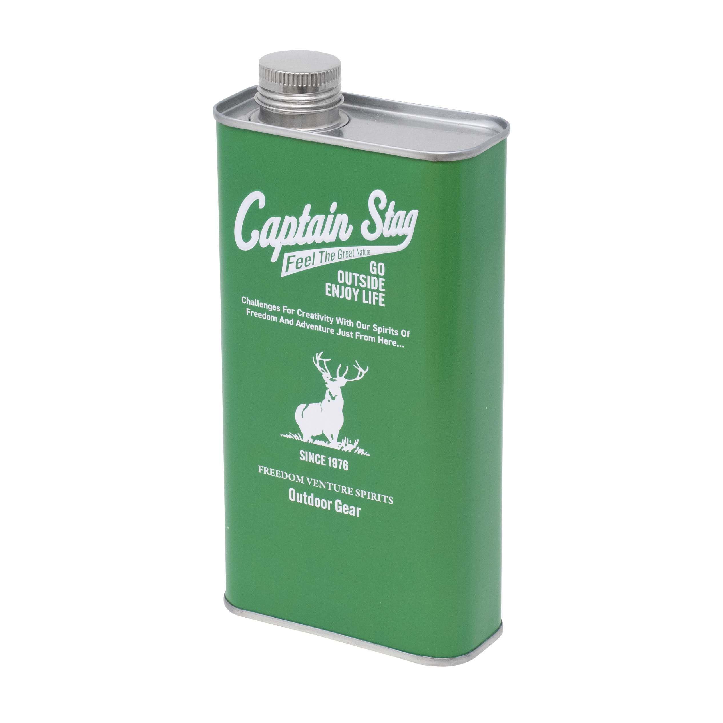 CAPTAIN STAG Outdoor Fuel Container Tin Can for Paraffin Oil 700 Green UM-1640