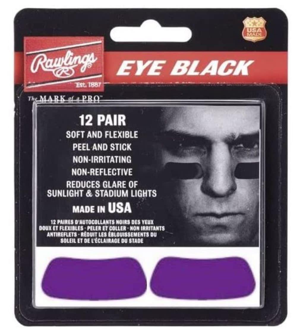 Rawlings Baseball Eye Black Seal Type EB12 Purple 12 Pairs (24 Sheets)