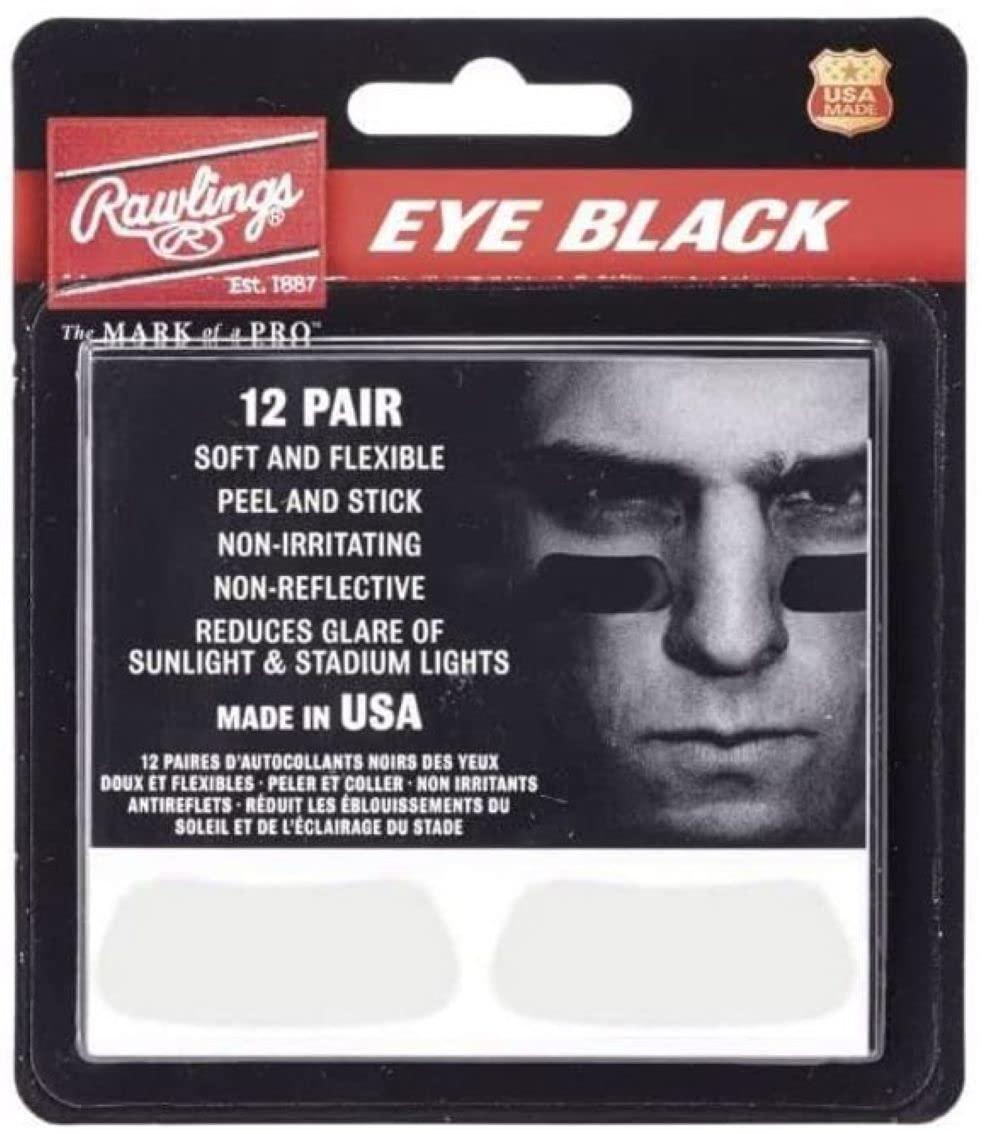 Rawlings Baseball Eye Black Seal Type EB12 White 12 Pairs (24 Sheets)