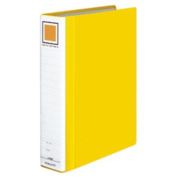 KOKUYO File Pipe-Style File Eco Twin R (Double-Opening) A4 2-Hole 500-Sheet Capacity Yellow FU-RT650Y