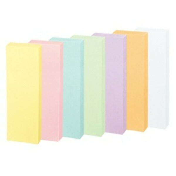 KOKUYO Post-it Notes Strong Adhesive K2 75mm x 25mm Pastel 90 sheets x 10 packs 7 colors K2-KP7525X10