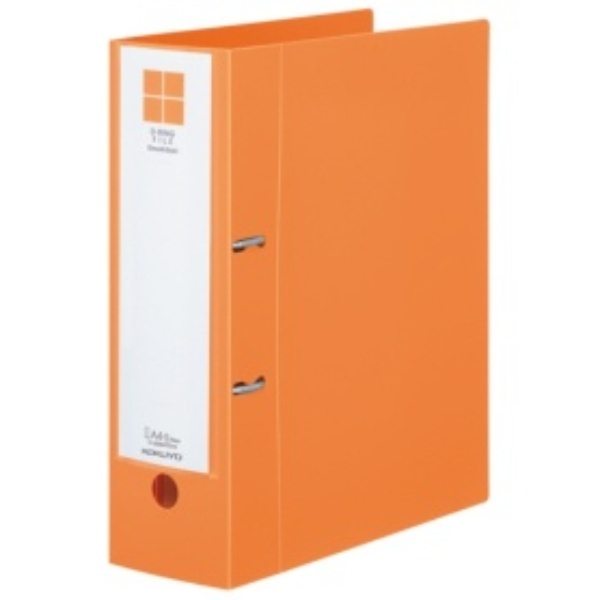 KOKUYO D-Ring Binder Smooth Style A4 2-Hole 700-Sheet Capacity Orange F-UDS470YR