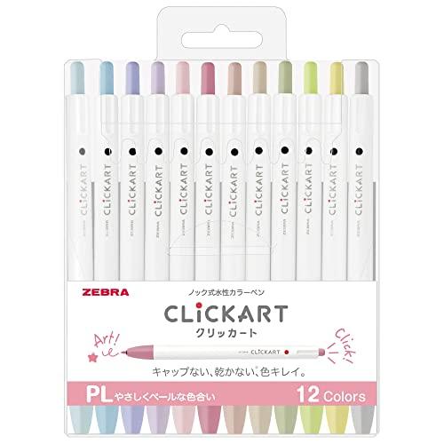 Zebra Water-Based Pen Clickart PL 12-Color Set WYSS22-12CPL