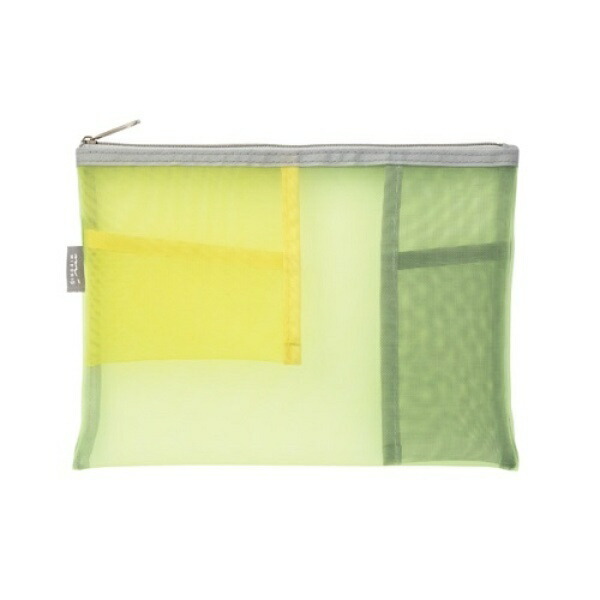 Midori Pencil Case Pen & Tool Pouch Mesh Yellow-Green 53347006