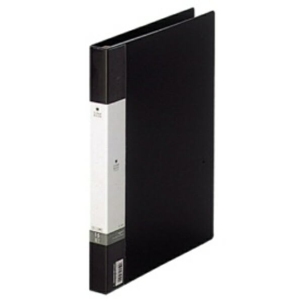 Rihitorabu File Clear Book Refillable A4 30-Hole 15-Pocket Black G3801-24