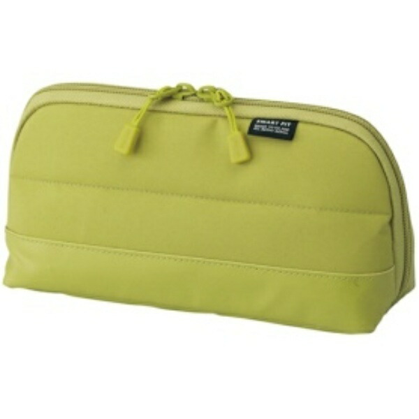 Rihitorabu Wide-Opening Large Capacity Wide Open Pen Case Yellow Green A7688-6