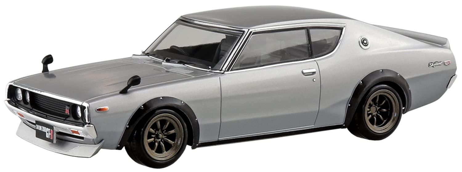Aoshima Cultural Textbook Co., Ltd. 1/32 The Snap Kit Series Nissan C110 Skyline GT-R Custom (Silver) Pre-colored Plastic Model No.18-SP1
