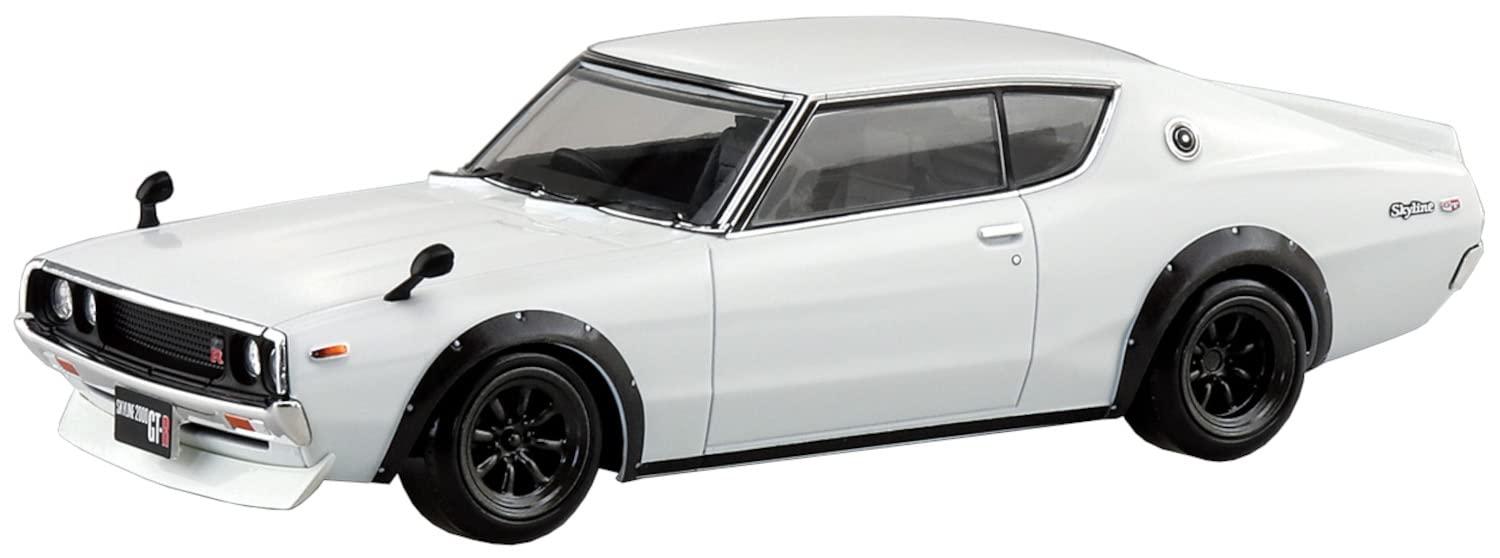 AOSHIMA 1/32 The Snap Kit Series Nissan C110 Skyline GT-R Custom (White) Pre-colored Plastic Model No.18-SP2