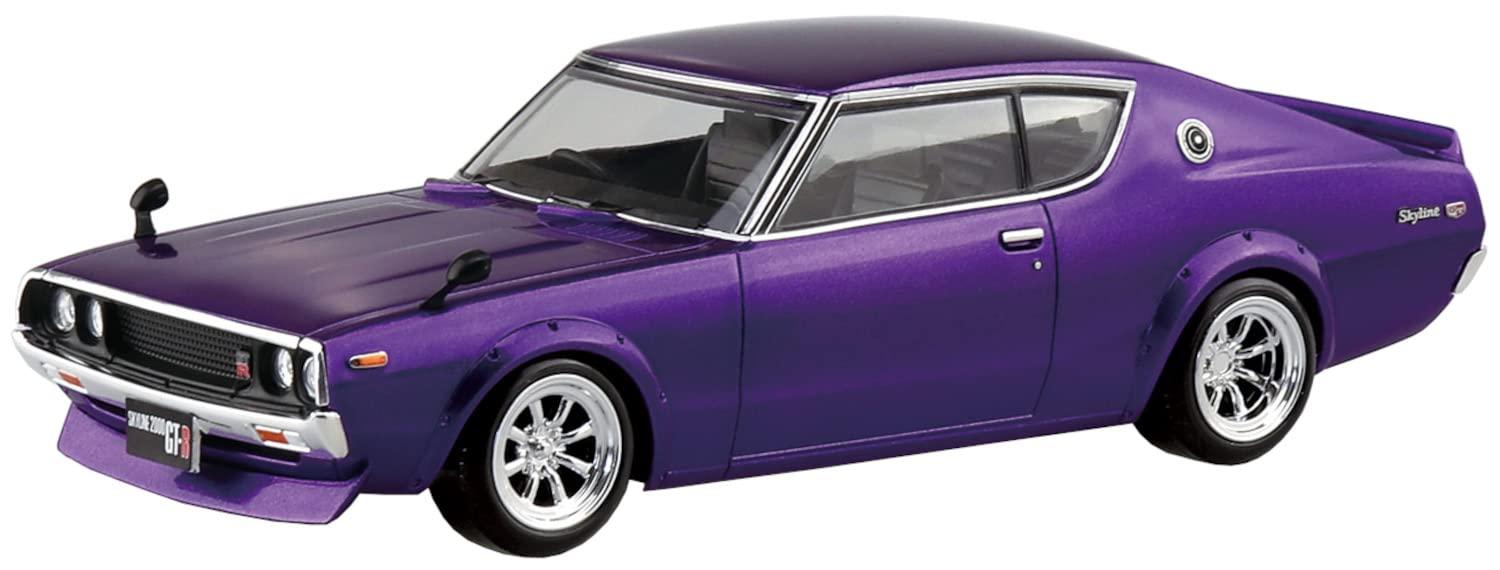 AOSHIMA 1/32 The Snap Kit Series Nissan C110 Skyline GT-R Custom (Metallic Purple) Pre-colored Plastic Model Kit No.18-SP3