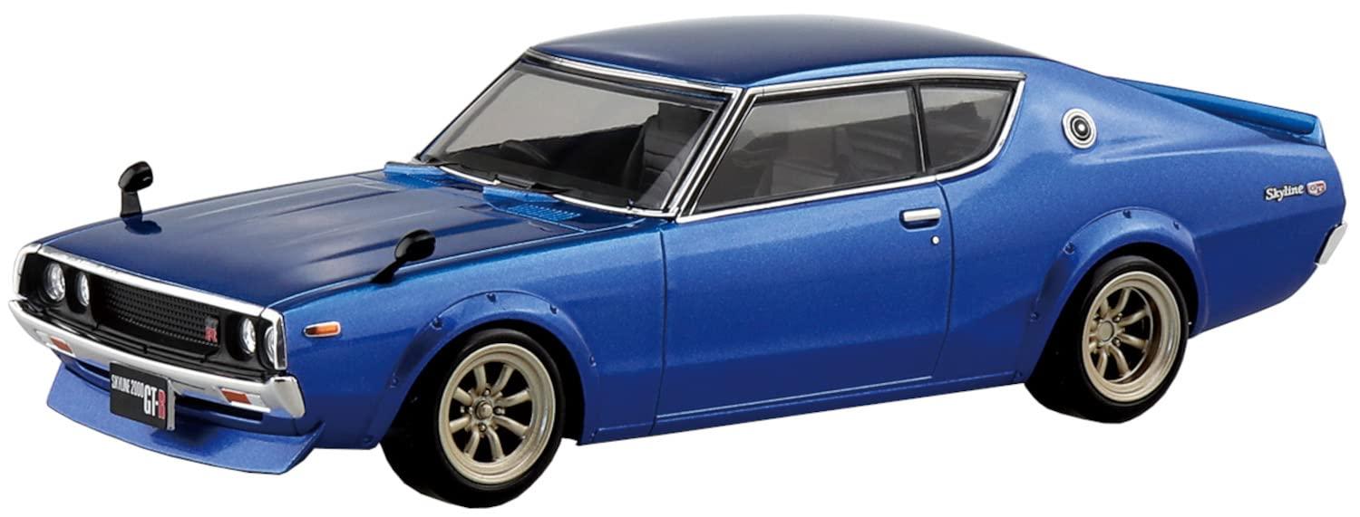 AOSHIMA 1/32 The Snap Kit Series Nissan C110 Skyline GT-R Custom (Metallic Blue) Pre-colored Plastic Model Kit No.18-SP4