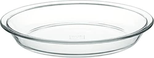 iwaki Heat-Resistant Glass Pie Dish Outer Diameter 25cm × Height 3.8cm Large Size BC209