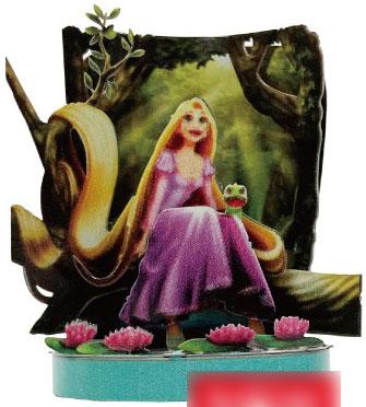 Tenyo Metallic Nano Puzzle Petit Disney Rapunzel D-MB-004 Stainless Steel Material No Adhesive Required Thickness 0.2mm Ultra-Precision Laser Cutting Craft Project 3D Model