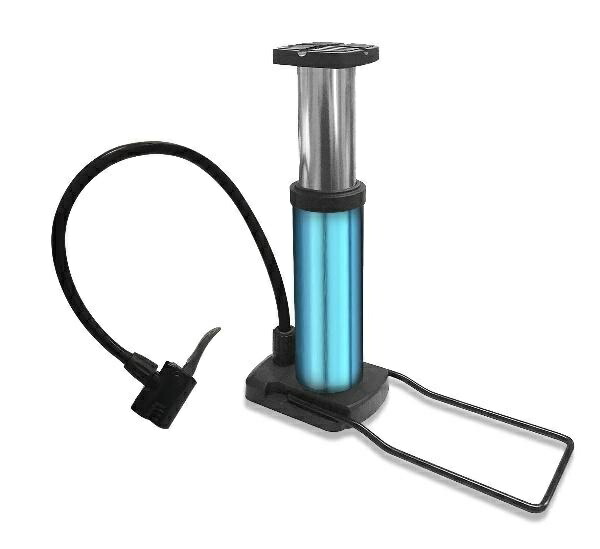 Top Foot Pump Slim Foot-Operated Blue Bicycle Air Pump