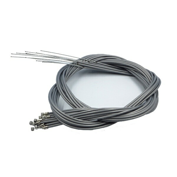 Brake Cable (with Liner) Loose x10 Pieces Gray 2000-2200mm