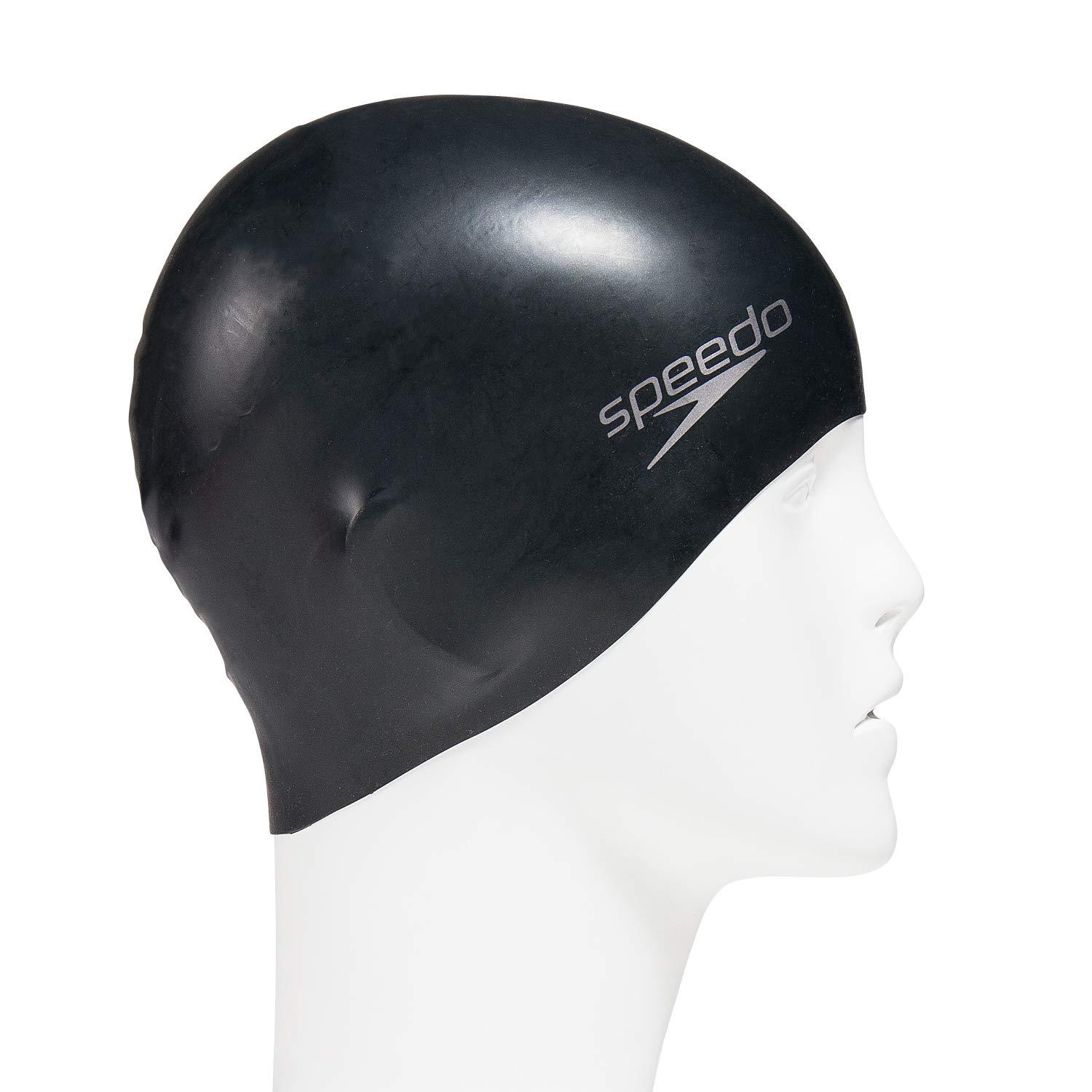 Speedo Swim Cap Silicone Cap SD93C03 Black FREE