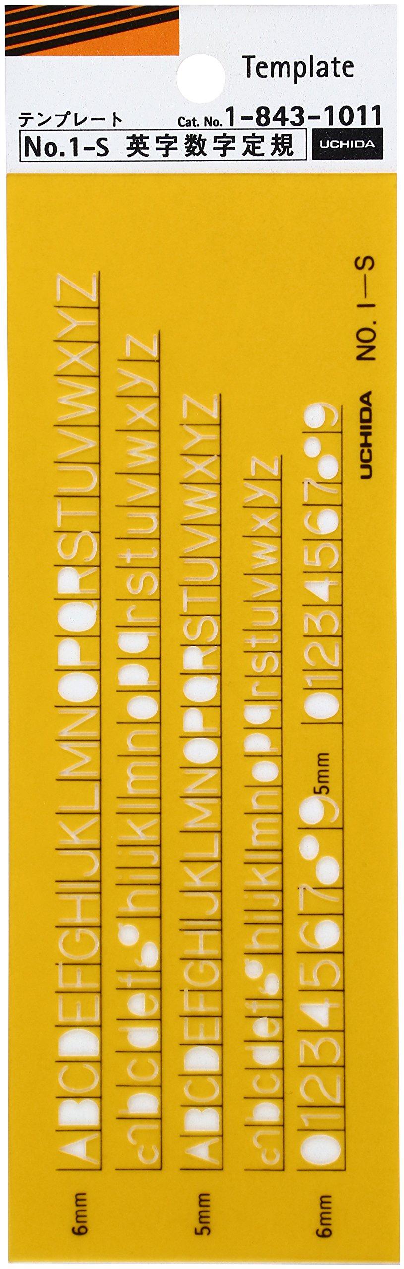 Uchida Template No.1-S Alphabet and Number Ruler 1-843-1011