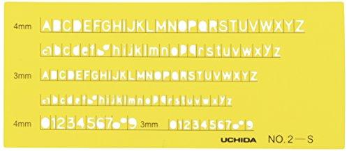 Uchida Template No.2-S Alphabet and Number Ruler 1-843-1012