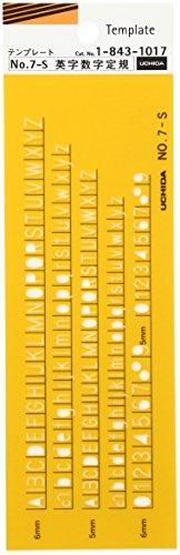 Uchida Template No.7-S Alphabet and Number Ruler 1-843-1017