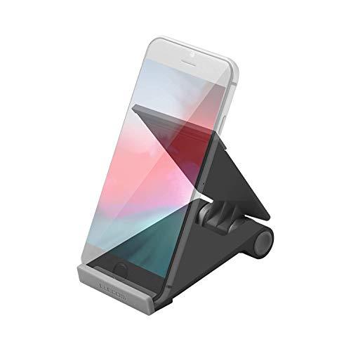 ELECOM Smartphone Stand Adjustable Angle Compact Soft Leather Black P-DSCMPBK