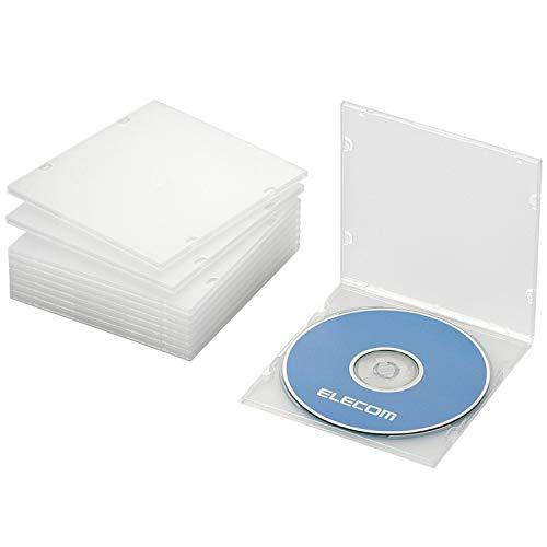 ELECOM CD/DVD Slim PP Case / Single Disc Storage / 10-Pack / Clear