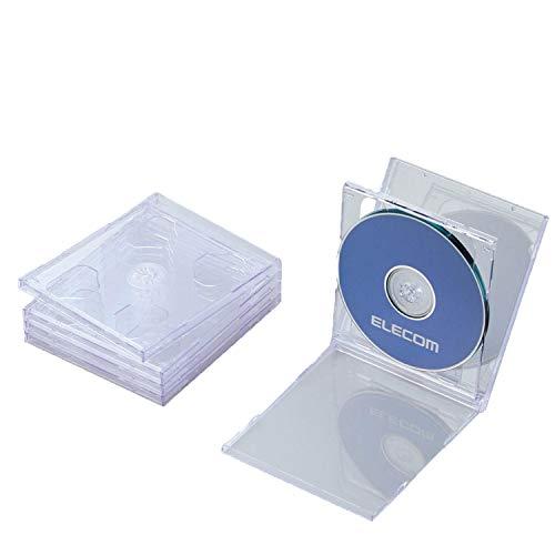 ELECOM DVD BD CD Case Plastic Case Standard Type 2-Disc Capacity 5-Pack White CCD-JSCNW5WH