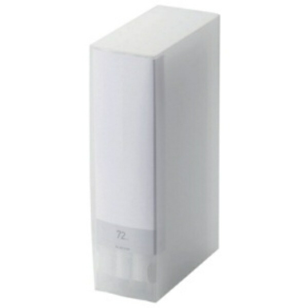 ELECOM File Case DVD/CD Compatible File Case Holds 72 Discs Clear CCD-FS72CR