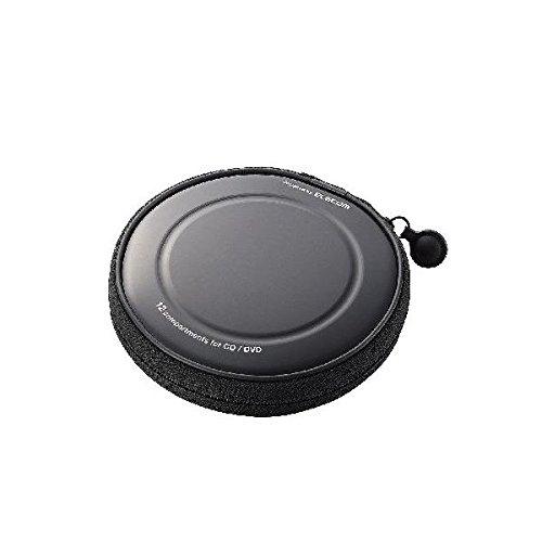 ELECOM DVD/CD Case Semi-Hard with Zipper 12-Disc Capacity Black CCD-H12BK