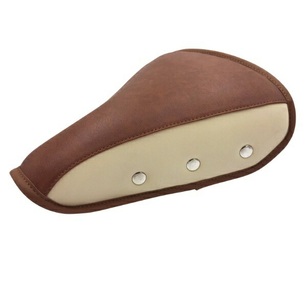 NOGUCHI Bicycle Saddle [Terry Saddle] Brown/Beige Riveted JT2417