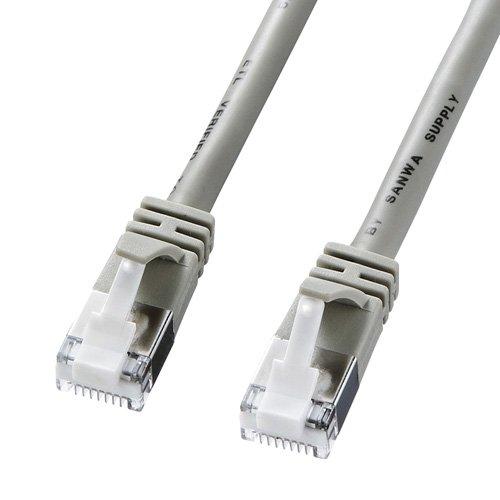 Sanwa Supply Category 5e STP LAN Cable with Clip-Proof Design, 2m, Light Gray KB-STPTS-02