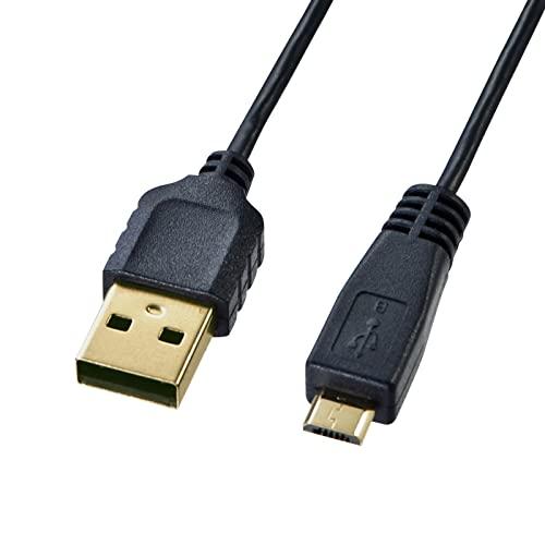 Sanwa Supply Ultra-Thin Micro USB Cable (Type A to Micro B, 1m) KU-SLAMCB10K