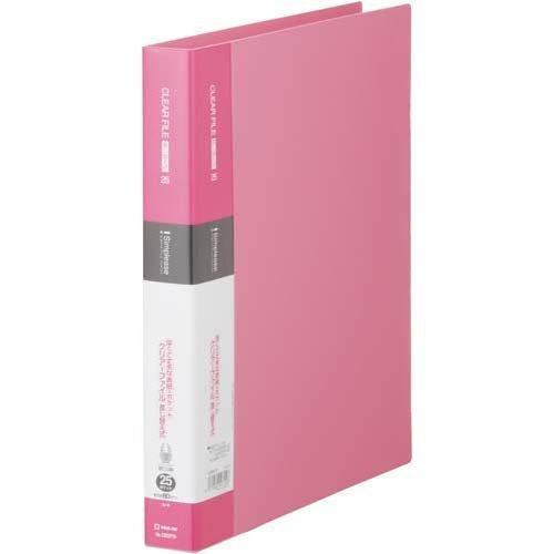 King Jim Clear File Simplies Transparent Replaceable Type Maximum Capacity 80 Pockets 30-Hole A4 Vertical Pink 138SPW-P