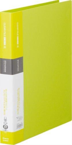 King Jim Clear File Simplies Transparent Replaceable Type Maximum Capacity 80 Pockets 30-Hole A4 Vertical Yellow-Green 138SPW-YG