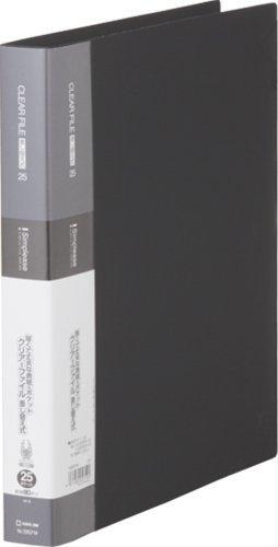 King Jim Clear File Simplies Transparent Replaceable Type Maximum Capacity 80 Pockets 30-Hole A4 Vertical Black 138SPW-BK