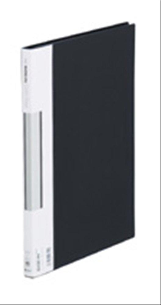 King Jim Clear File Color Base Side-In 40-Pocket A4 Vertical Black 137C-BK