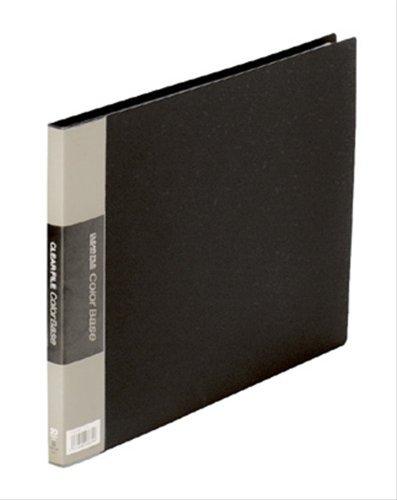 King Jim Clear File Color Base 20-Pocket A4 Landscape Black 130C-BK
