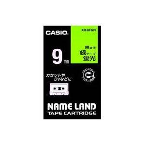 Casio LabelWriter NameLand Tape 9mm XR-9FGN Fluorescent Green