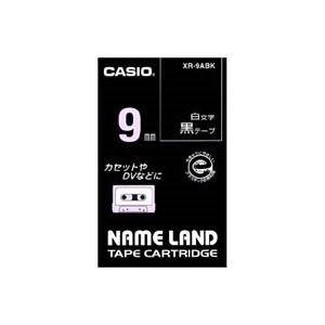Casio LabelWriter NameLand Tape 9mm XR-9ABK Black with White Text