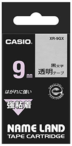 Casio LabelWriter NameLand Strong Adhesive Tape 9mm XR-9GX Transparent