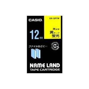 Casio LabelWriter NameLand Tape 12mm XR-12FYW Fluorescent Yellow