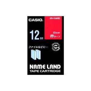 Casio LabelWriter NameLand Tape 12mm XR-12ARD Red with White Text